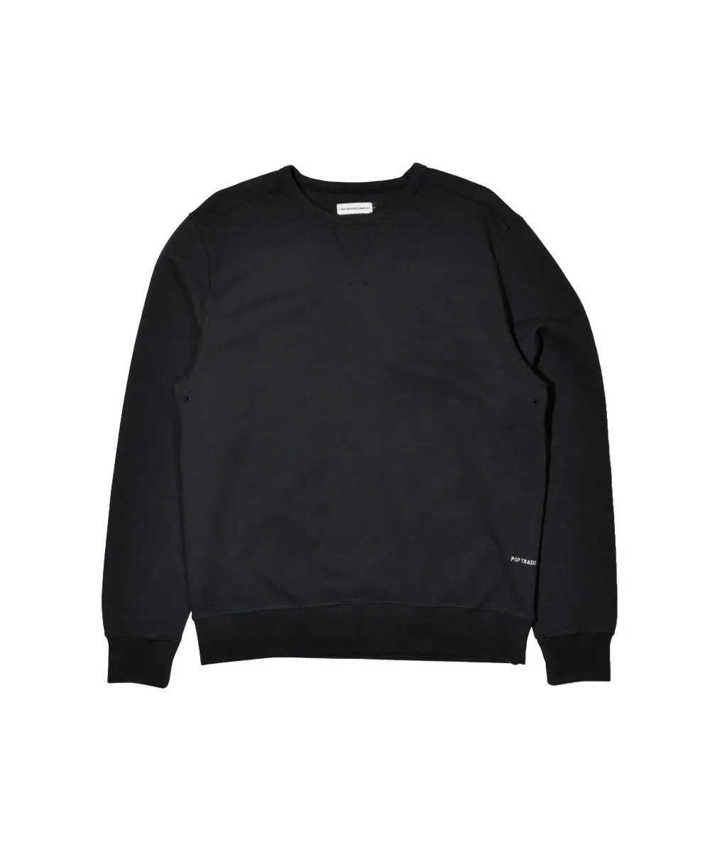 Pop Trading Company logo crewneck sweat black/white