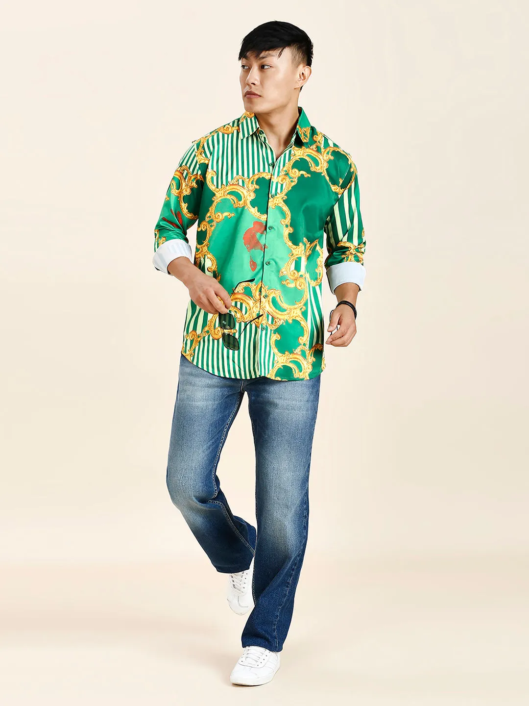 Pushpa 2 Abstract Printed Men's Shirt