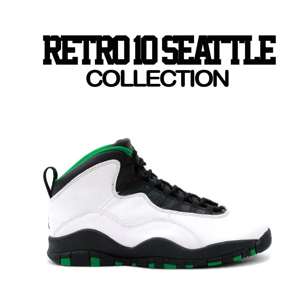 Retro 10 Seattle Hoody - ST Logo - Green