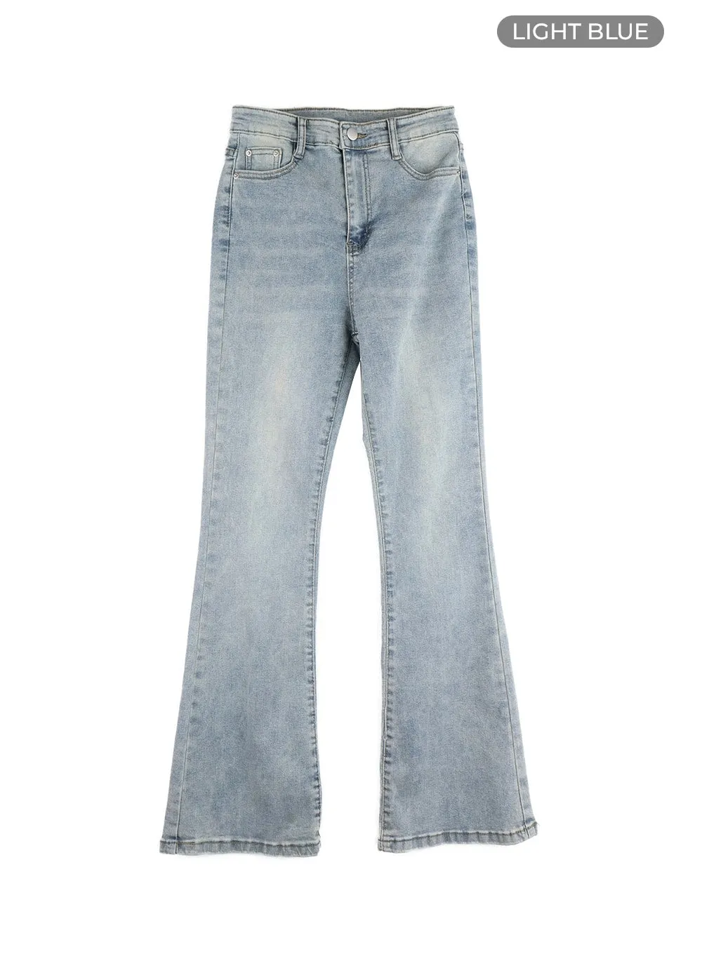 Solid Flared Jeans OM411