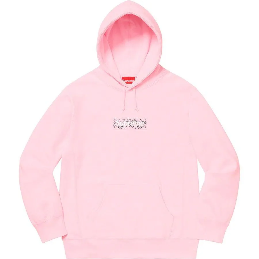 Supreme Bandana Box Logo Hooded Sweatshirt (Pink)