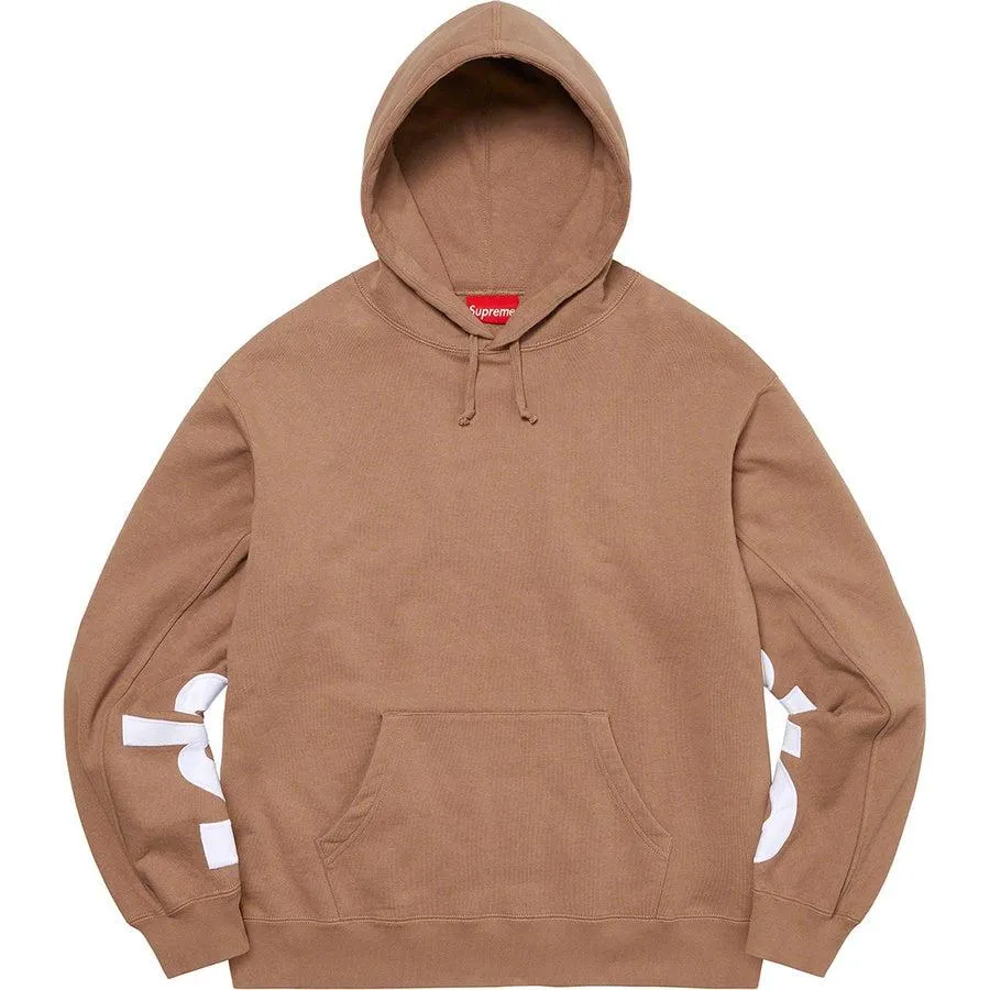 Supreme Cropped Panels Hooded Sweatshirt (Brown)