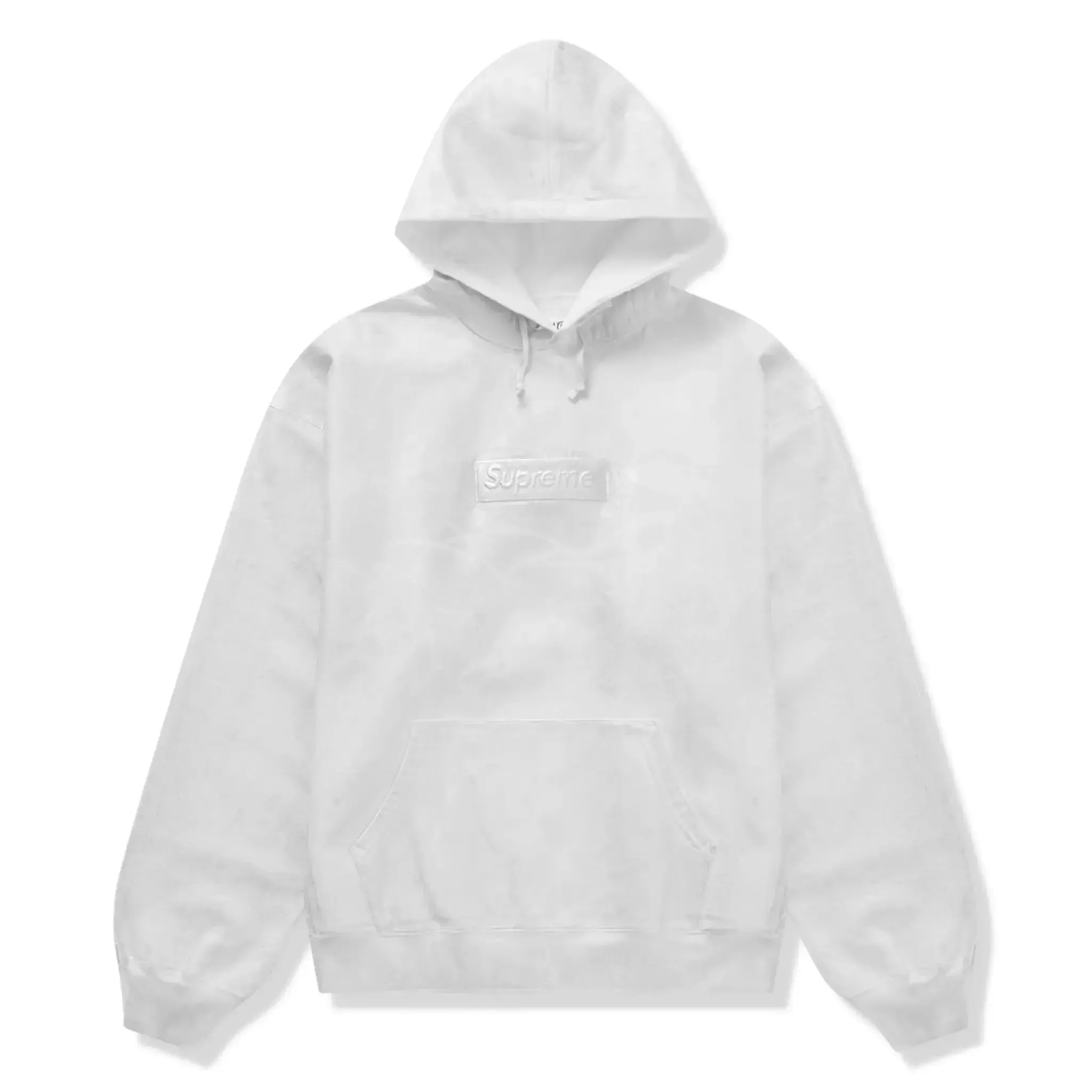 Supreme x MM6 Maison Margiela Foil Box Logo White Hoodie