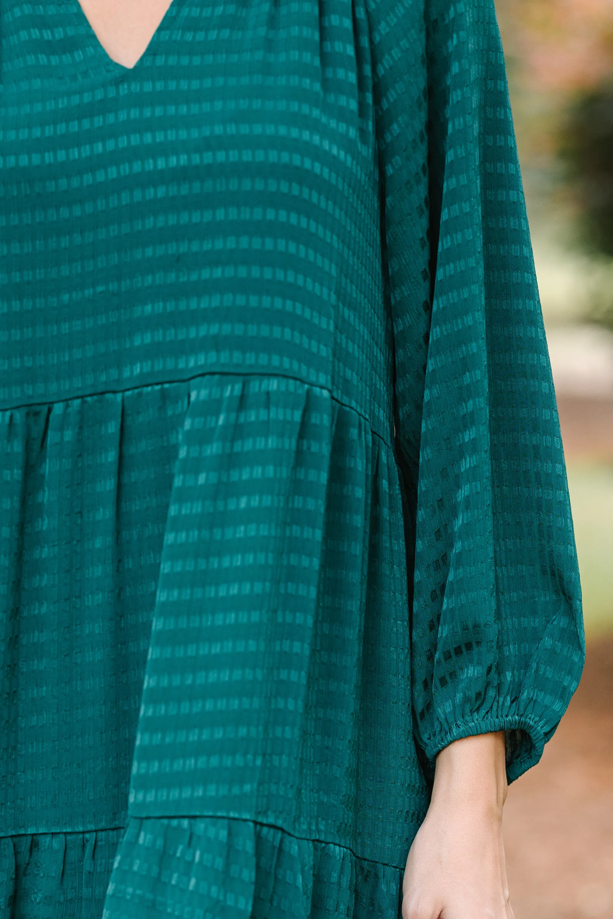 Take The Leap Hunter Green Midi Dress