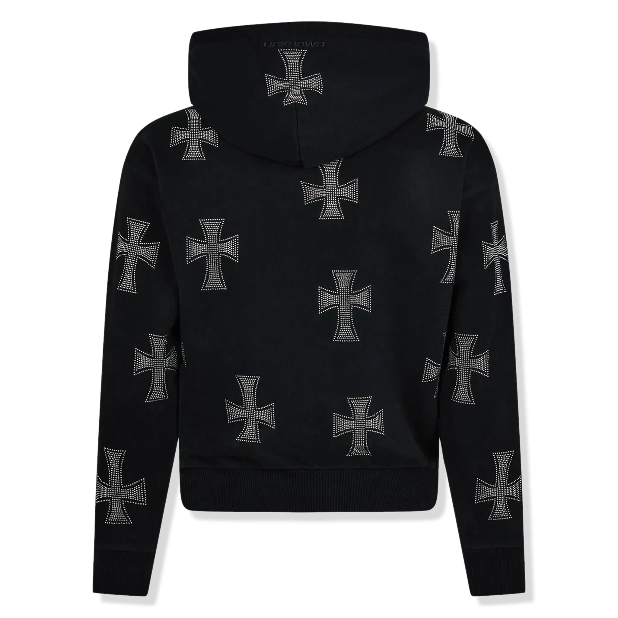 Unknown London Black Rhinestone Hoodie