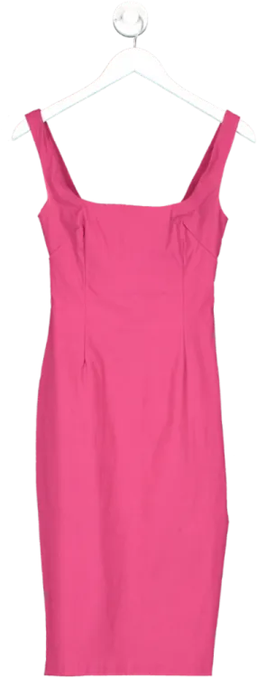 Vesper Pink Bodycon Pencil Midi Dress UK 8