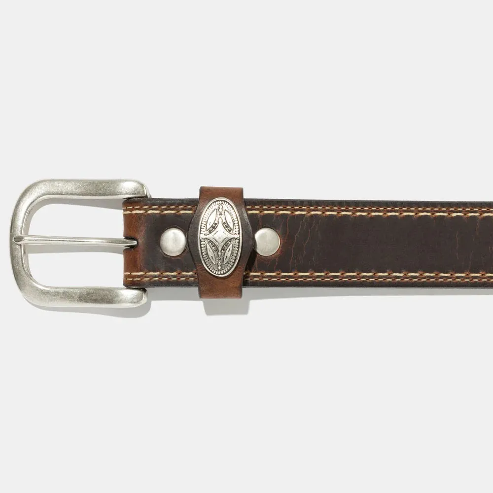 'Vintage Bison' Men's Sycamore Leather Belt - Whiskey