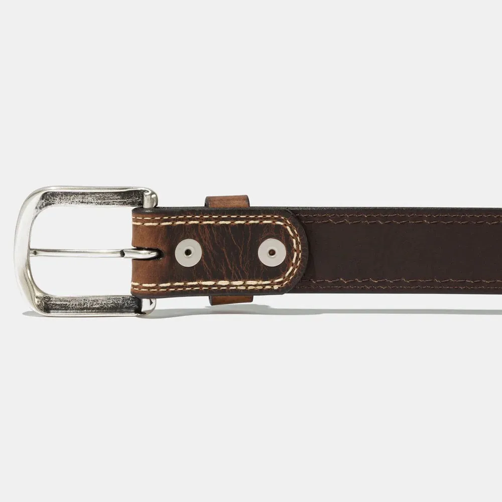 'Vintage Bison' Men's Sycamore Leather Belt - Whiskey