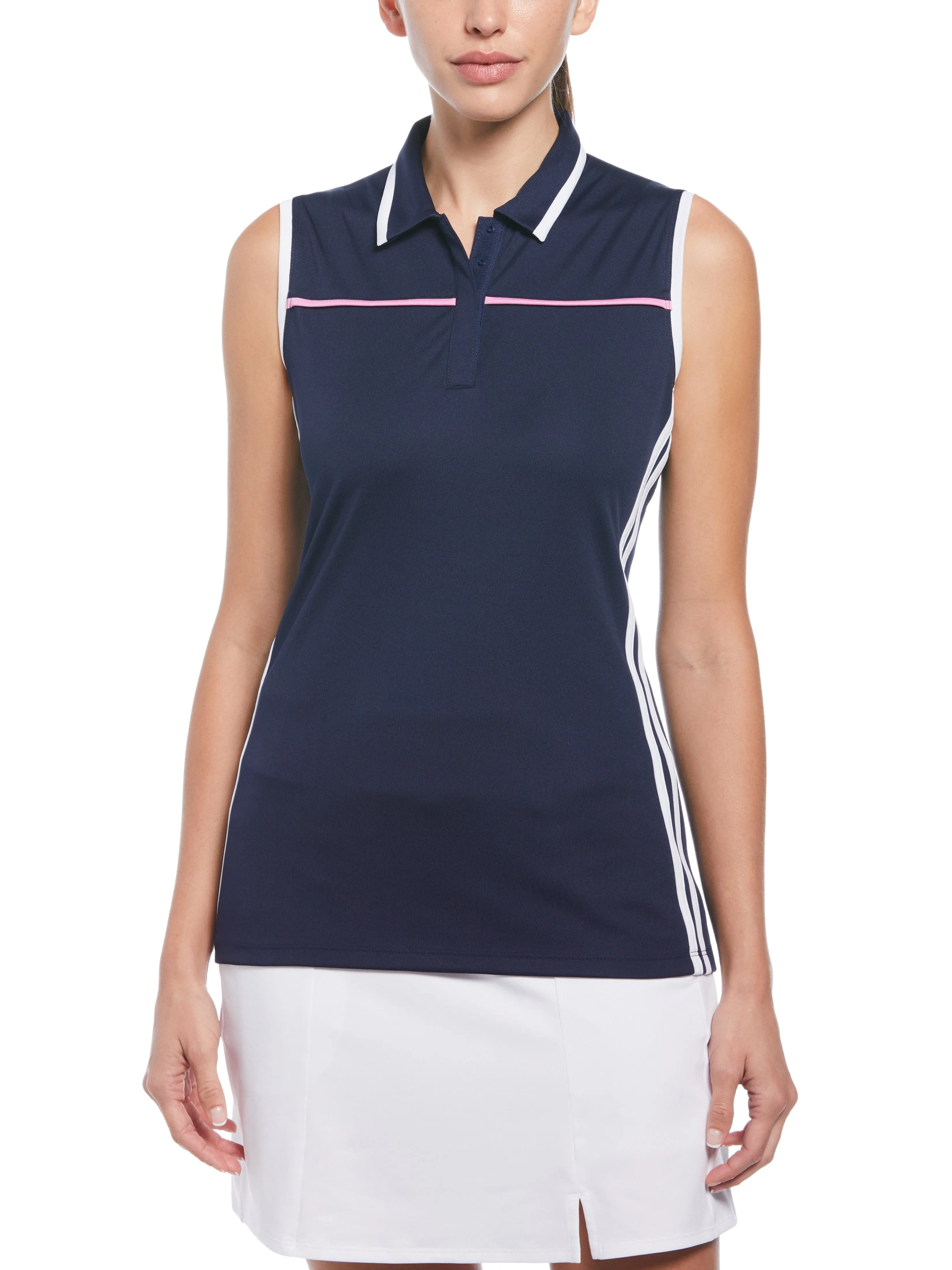 Womens Color Block Golf Polo